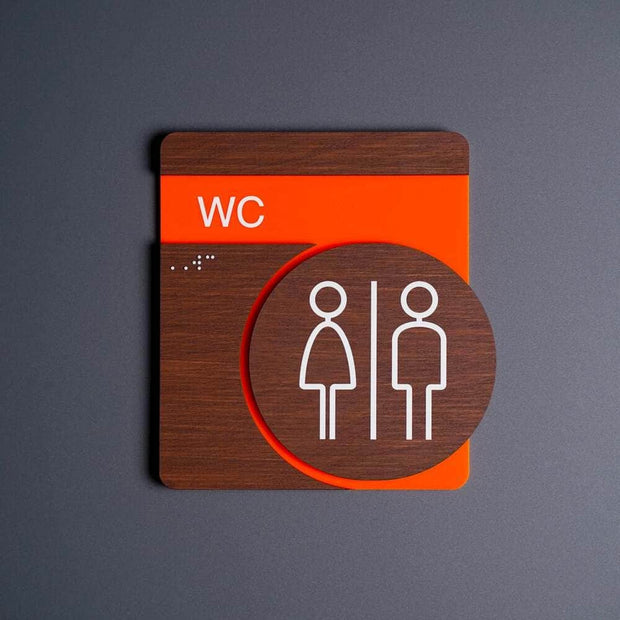 Bathroom Signs Men's Restroom Sign: "Genova" Design