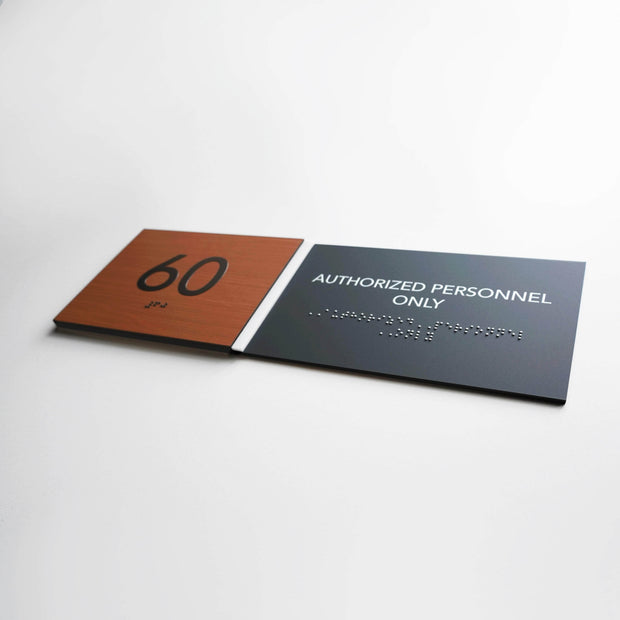 Door Numbers Office Number Sign with Custom Text: Wood & Acrylic Plate — "Dragon" Design