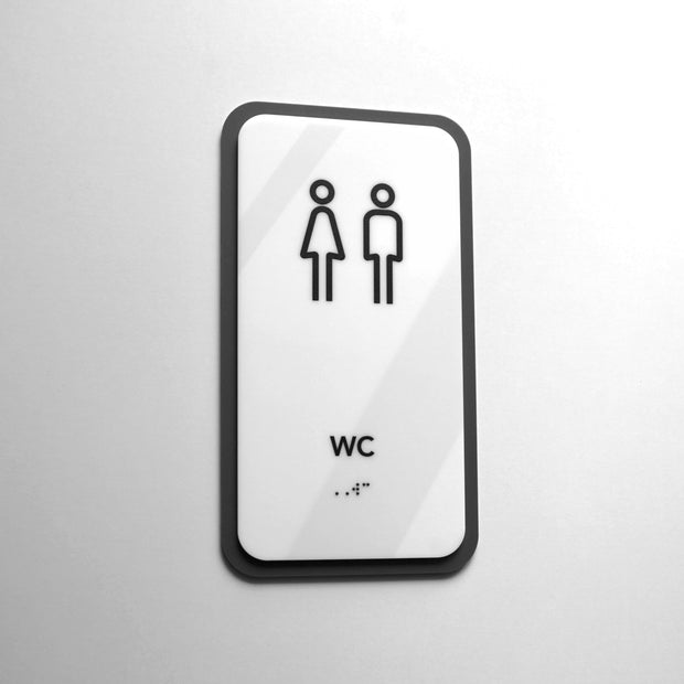 Акрилова табличка "WC" — "Elegant" дизайн
