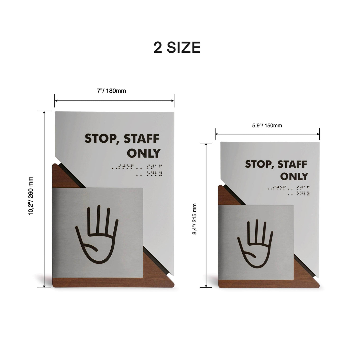 Information signs No Smoking Sign — Wood & Acrylic Door Plate — "Creative" Design