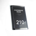 Door Numbers Office Door Number Sign & Name Plates: Stainless Steel & Wood — "Otherside" Design - Photo #8