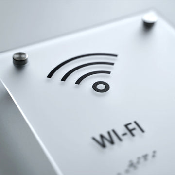 a close up of a wifi sign on a white surface - Photo #7