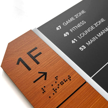 Directional Wayfinding Sign - Wooden Plate "Dragon" Design - Photo #10