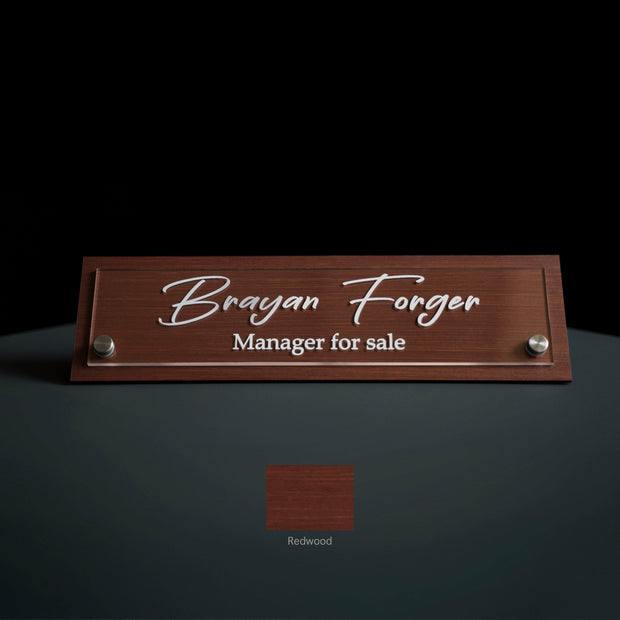 Desk sign Desk Name Sign - Office Decor