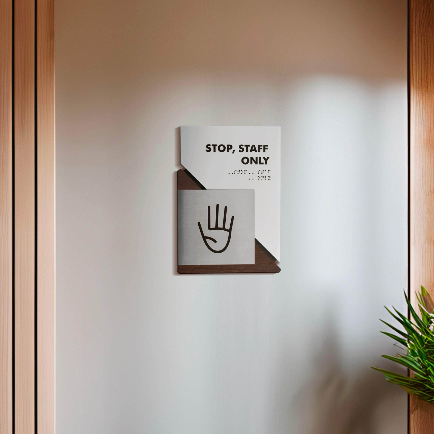Information signs Wardrobe Closet Sign: Wood Sign — "Creative" Design