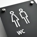 a black and white sign with a picture of a man and a woman - Photo #10