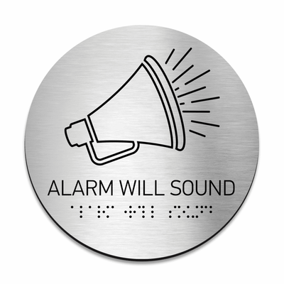 Information Signs - Alarm Will Sound Sign - Steel Sign