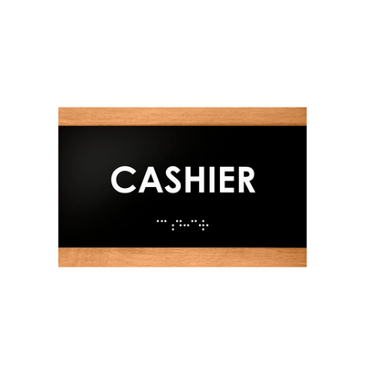 Door Signs - Cashier Signs Wood Door "Buro" Design