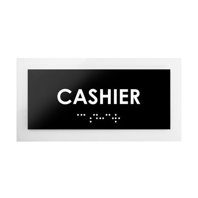 Door Signs - Cashier Sign - Acrylic Door Plate "Simple" Design