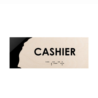 Door Signs - Cashier Sign - Wood Door Plate "Sherwood" Design