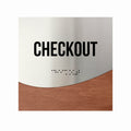 Checkout Signs - Stainless Steel & Wood Door Plate "Jure" Design - Photo #12