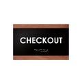 Door Signs - Checkout Signs Wood Door "Buro" Design - Photo #1