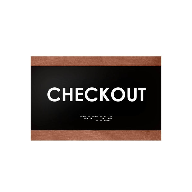 Door Signs - Checkout Signs Wood Door "Buro" Design