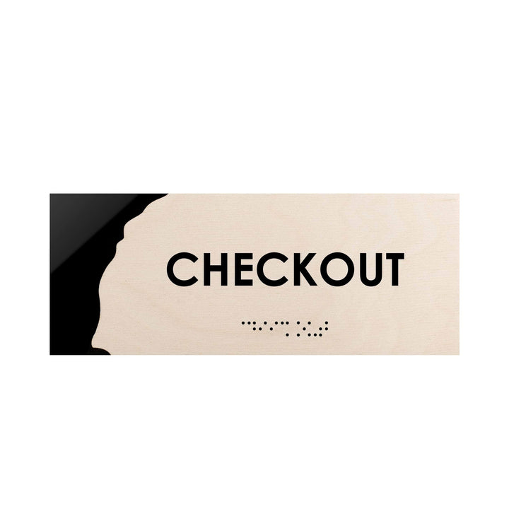 Табличка "Касса": Дерево и акрил — "Sherwood" Дизайн