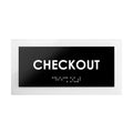Door Signs - Checkout Sign - Acrylic Door Plate "Simple" Design - Photo #1