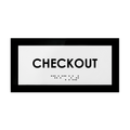 Door Signs - Checkout Sign - Acrylic Door Plate "Simple" Design - Photo #2
