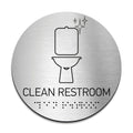 Табличка "Туалет" (Clean Restroom): Нержавіюча сталь та акрилове скло - Photo #2