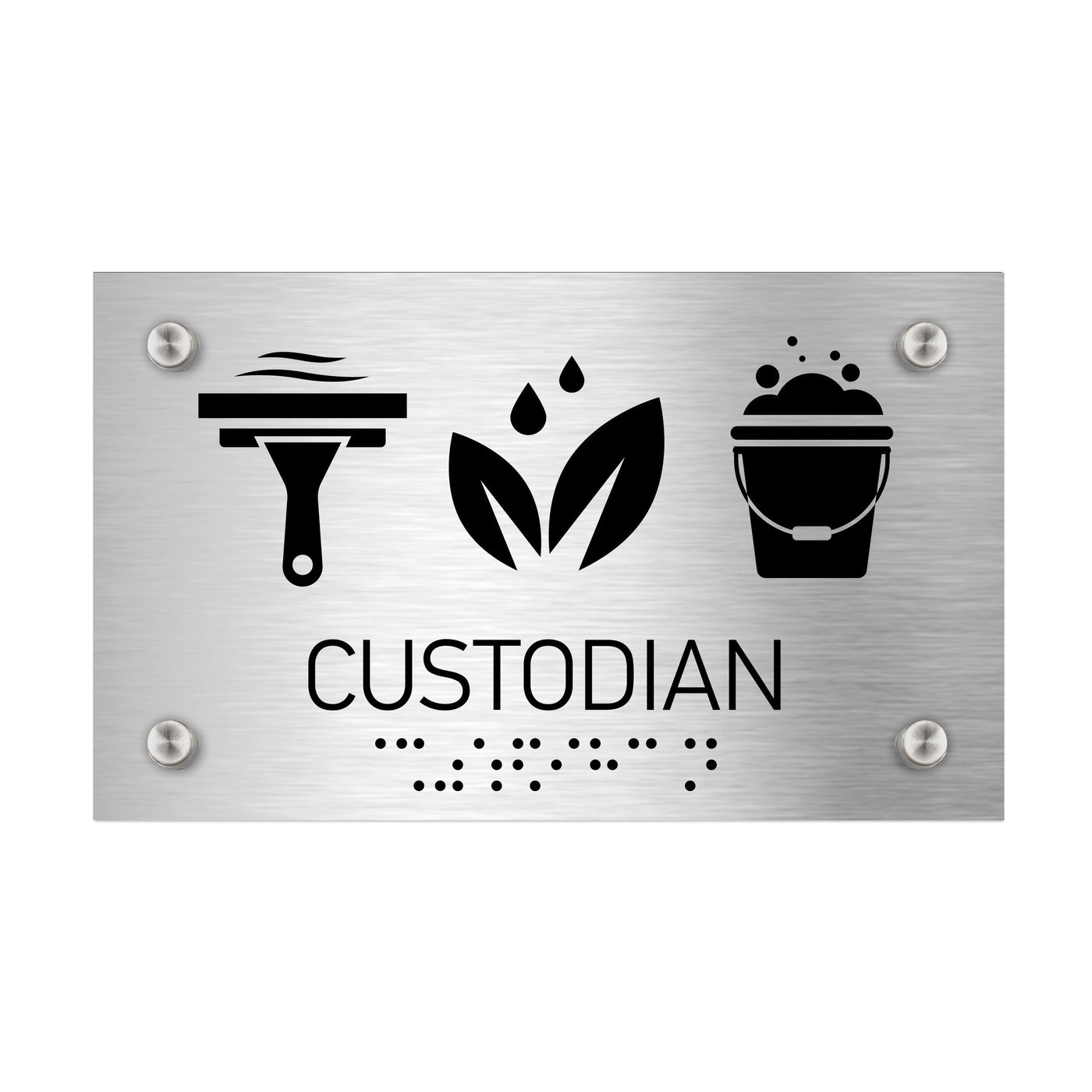 Information Signs - Custodian Sign - Stainless Steel