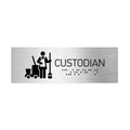 Information Signs - Custodians Signs With Braille - Stainless Steel - Photo #2