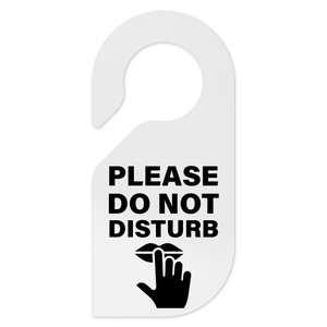 Door Signs - Don't Disturb Signage - Milk Acrylic