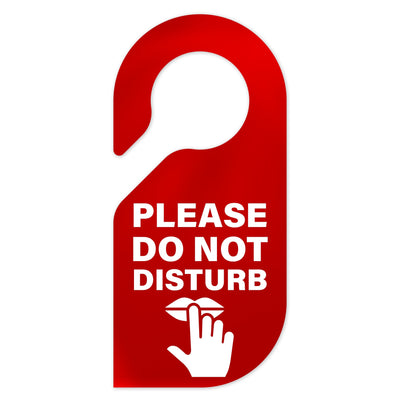 Door Signs - Not Disturb Door Signage - Red Acrylic