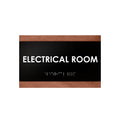 Door Signs - Electrical Room Wood Door Sign "Buro" Design - Photo #12