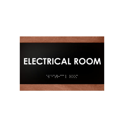 Door Signs - Electrical Room Wood Door Sign "Buro" Design