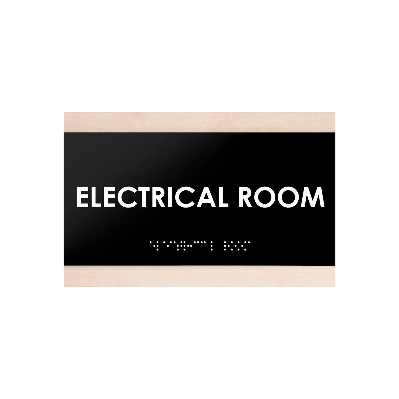 Door Signs - Electrical Room Wood Door Sign "Buro" Design