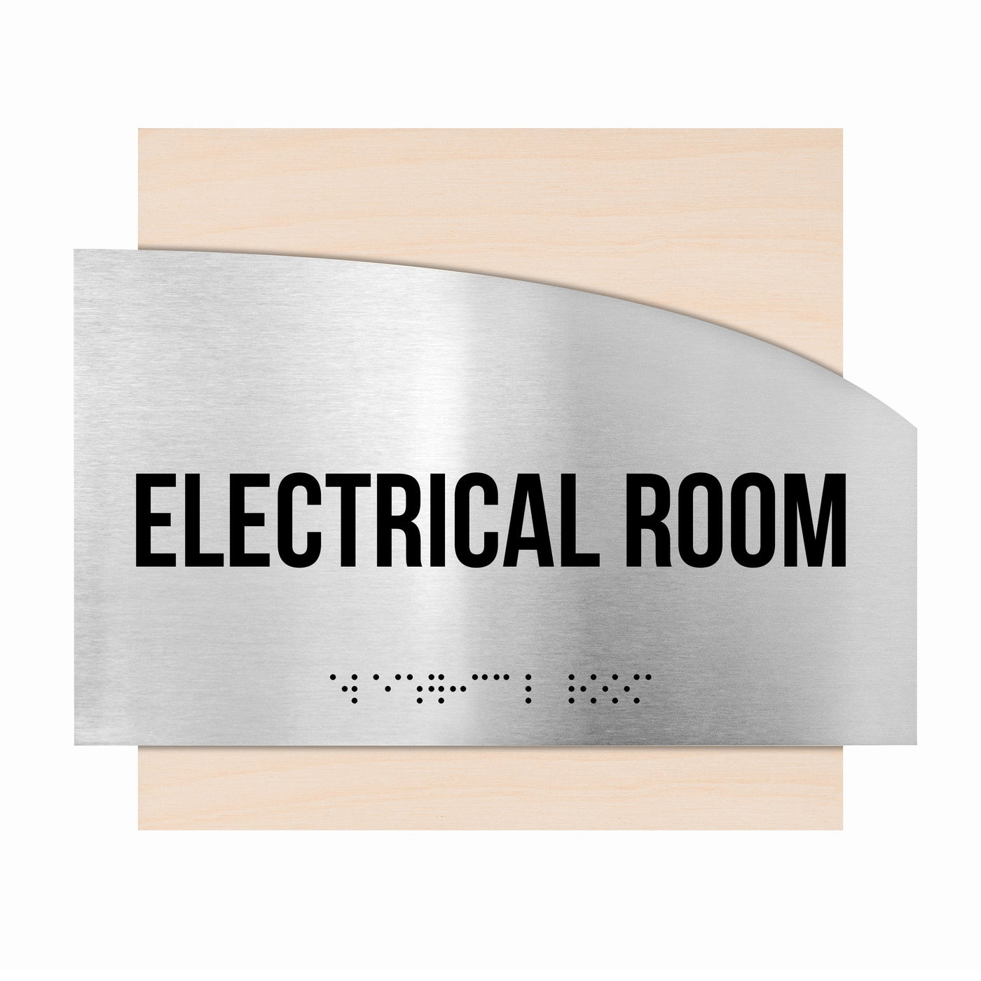 Electrical Room Steel Sign "Wave" Design