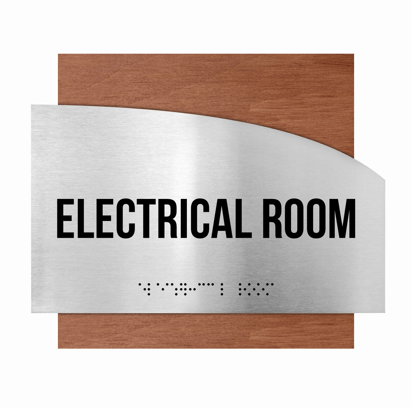 Electrical Room Steel Sign "Wave" Design