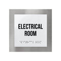 Door Signs - Electrical Room Steel Door Sign "Modern" Design - Photo #7