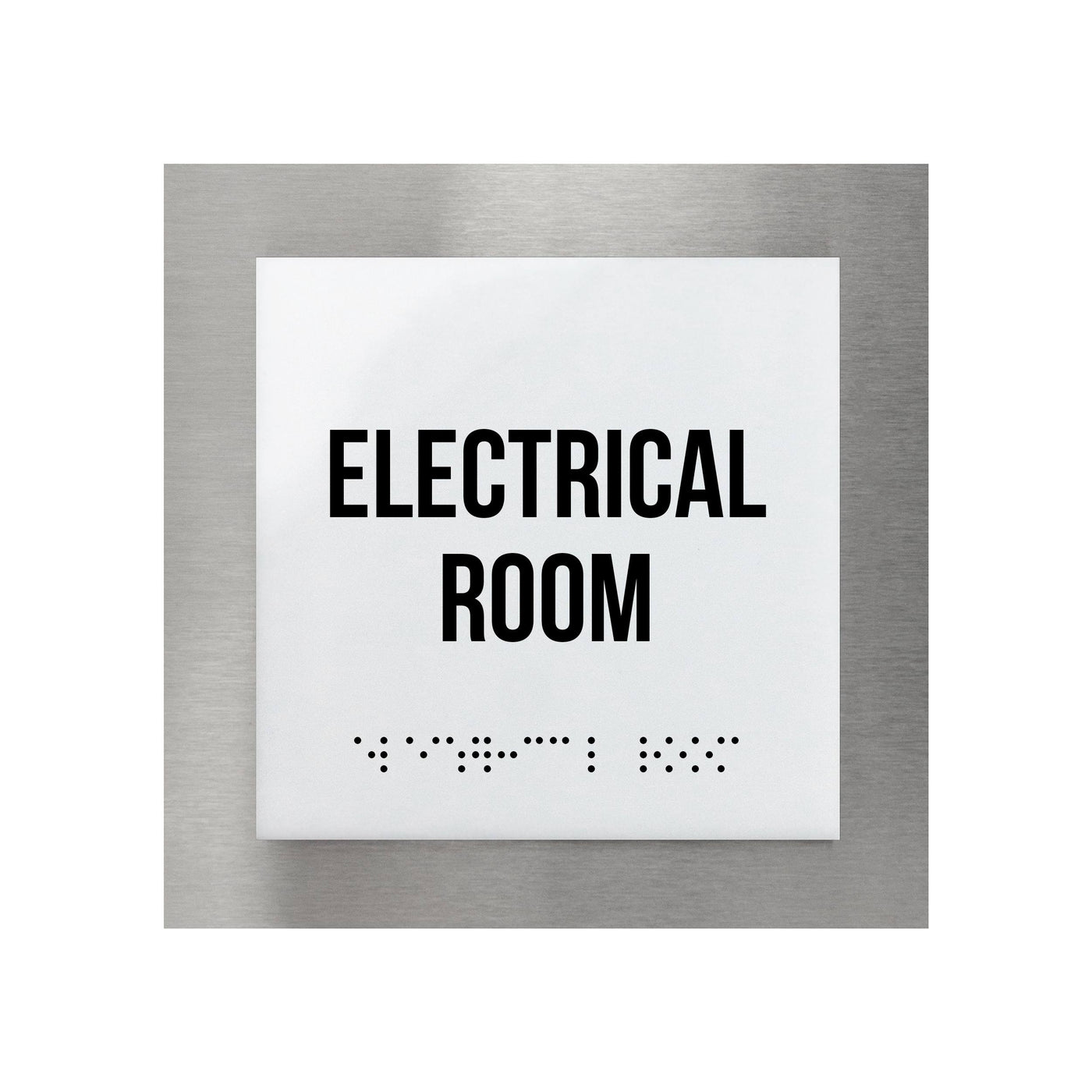 Door Signs - Electrical Room Steel Door Sign "Modern" Design