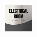 Door Signs - Electrical Room Office Door Signs - Stainless Steel & Wood "Jure" Design - Photo #23