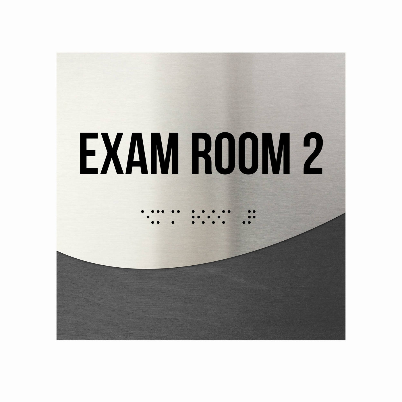 Exam Room Sign - Interior Office Door Signs - Stainless Steel & Wood "Jure" Design