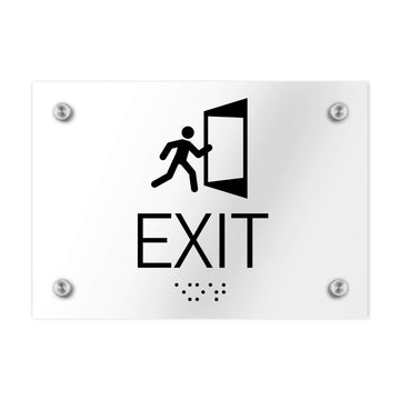 Information Signs - ADA Exit Sign - Clear Acrylic - Photo #3