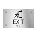 Information Signs - Exit Sign With Braille - Stainless Steel - Photo #6