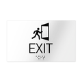 Information Signs - Exit Sign With Braille - White Acrylic - Photo #4