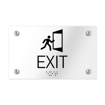 Information Signs - ADA Exit Sign - Clear Acrylic - Photo #4