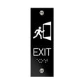 Information Signs - ADA Exit Sign With Braille - Black Acrylic - Photo #3