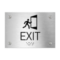 Information Signs - Exit Sign With Braille - Stainless Steel - Photo #5