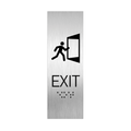Information Signs - ADA Exit Sign With Braille - Stainless Steel - Photo #2