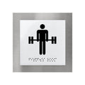 Information Signs - Fitness Room Steel Door Sign "Modern" Design - Photo #7