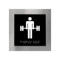 Information Signs - Fitness Room Steel Door Sign "Modern" Design - Photo #6