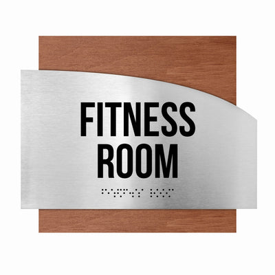 Fitness Room Steel Sign "Wave" Design