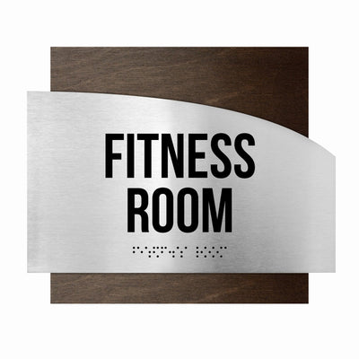 Fitness Room Steel Sign "Wave" Design