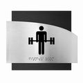 Information Signs - Fitness Room Steel & Wood Sign "Wave" Design - Photo #13