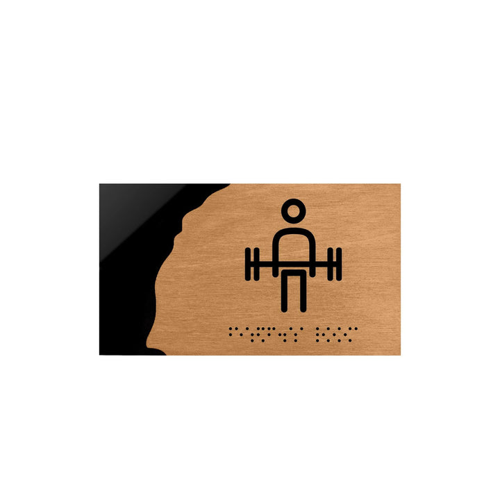 Табличка "Спортивный зал": Дерево и акрил — "Sherwood" дизайн