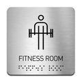 Information Signs - Stainless Steel Fitness Room Sign With Braille - Photo #5