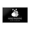Information Signs - Hand Washing Sign Braille - Black Acrylic - Photo #7