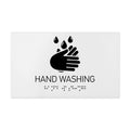 Information Signs - Hand Washing Sign Braille - White Acrylic - Photo #7